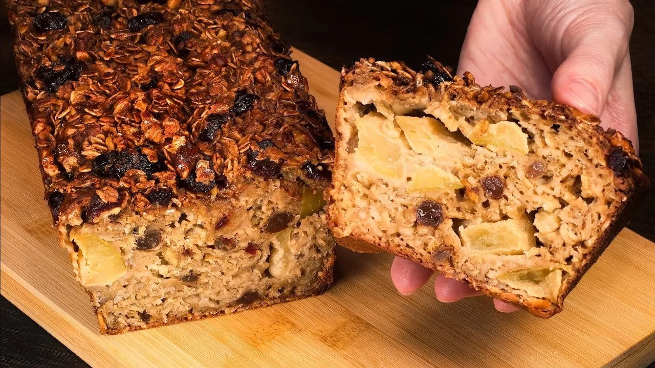 Alma és zabpehely torta, egészséges desszert recept