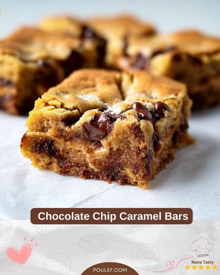 Barrette al caramello e cioccolato con burro di arachidi su un piatto.
