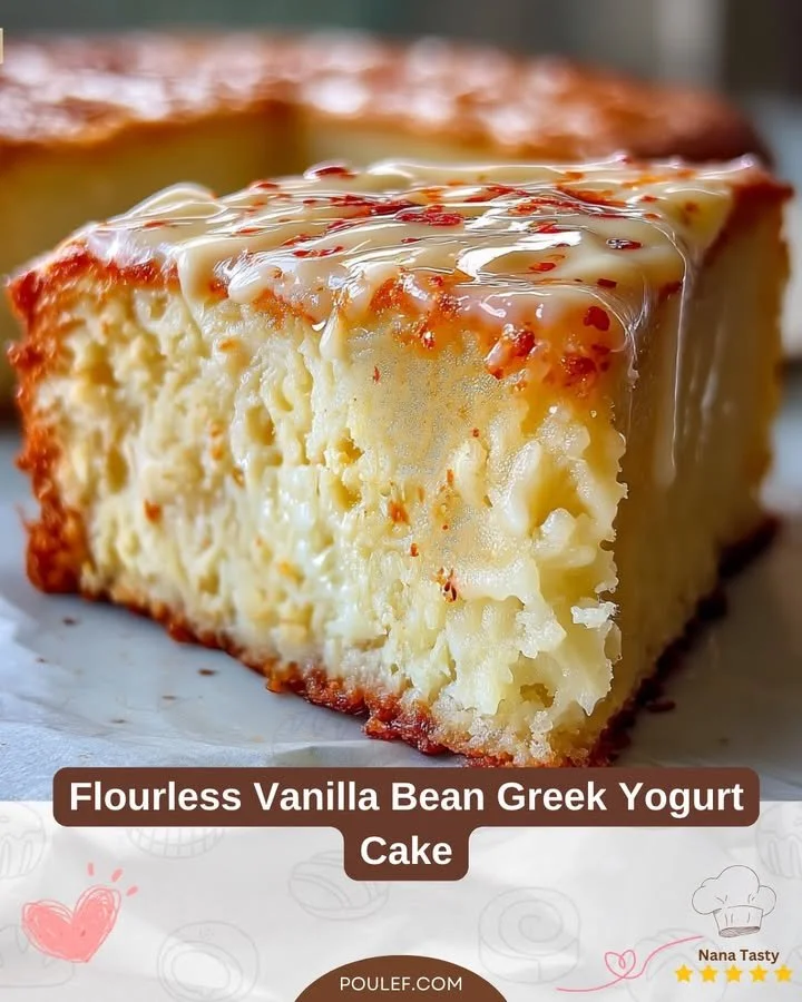 Lisztmentes vaníliás görög joghurt sütemény recept képe