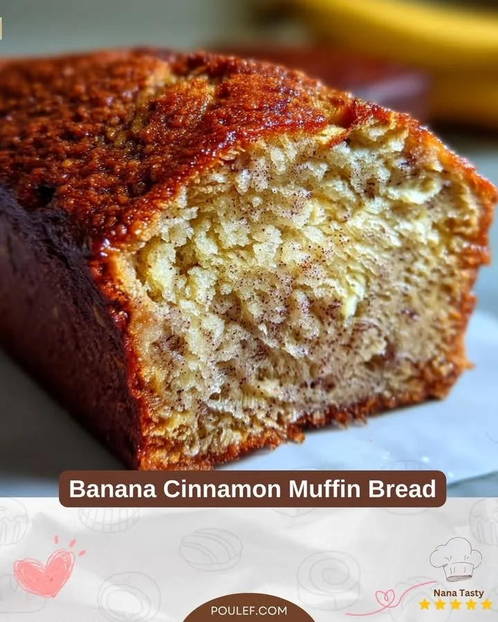Pane ai Muffin con Banana e Cannella fresco e soffice
