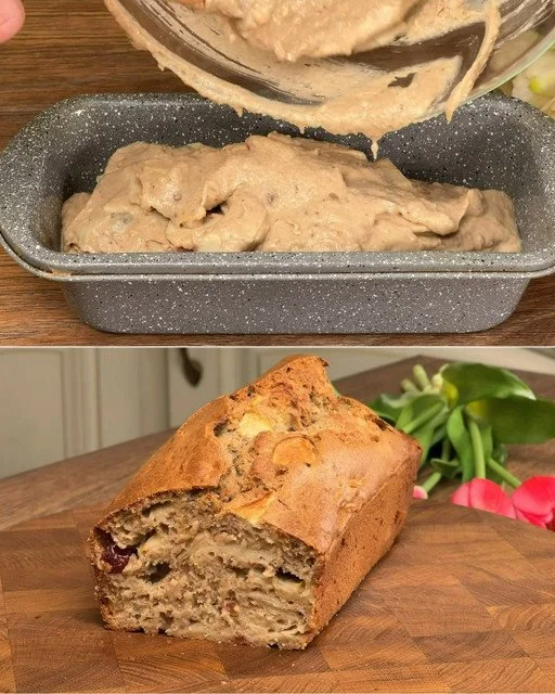 Gyors és egészséges zablisztes sütemény almával és banánnal recept