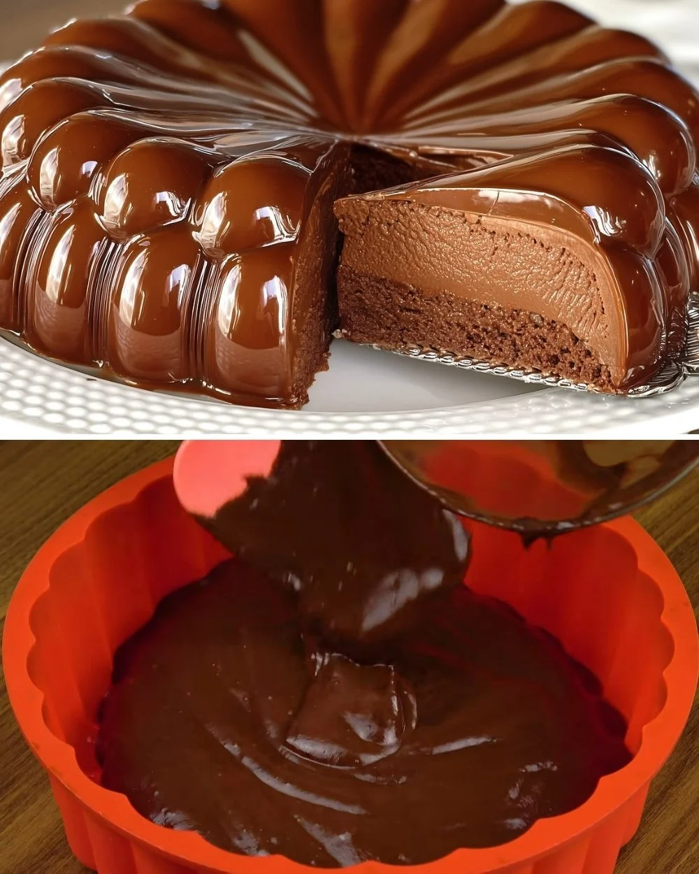 Egyszerű banános csokoládés desszert recept, tálalás előtt készítve.