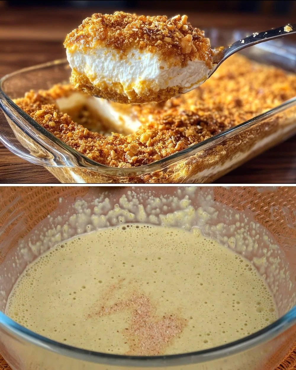 Käsekuchen Pancake sajtos desszert recept fényképe