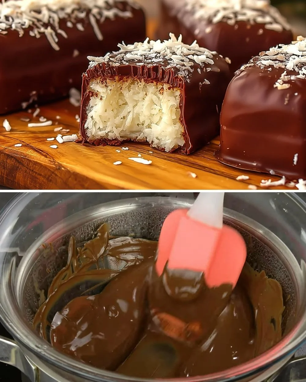 Kókuszos csokoládés rudak készítése egyszerű recept szerint