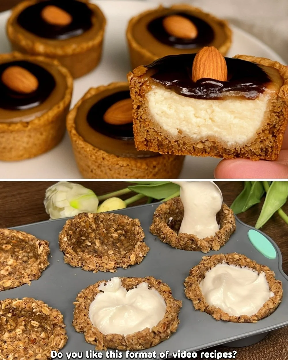 Zabos sütemények krémsajttal és kávékrémmel tálalva egy gyönyörű desszertként