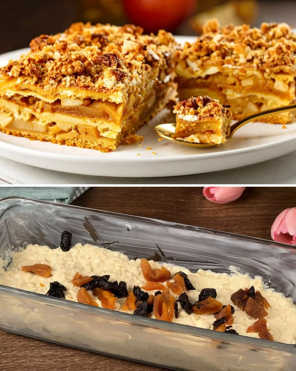Cukor nélküli almás pite zabpuding recept képe