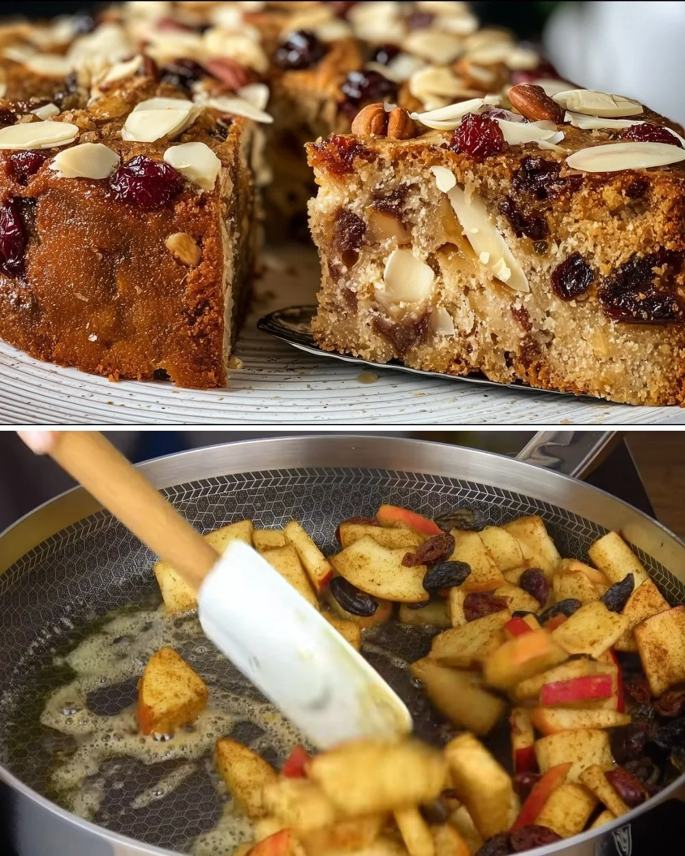 Zabtorta joghurtos almával és banánnal, egészséges desszert recept
