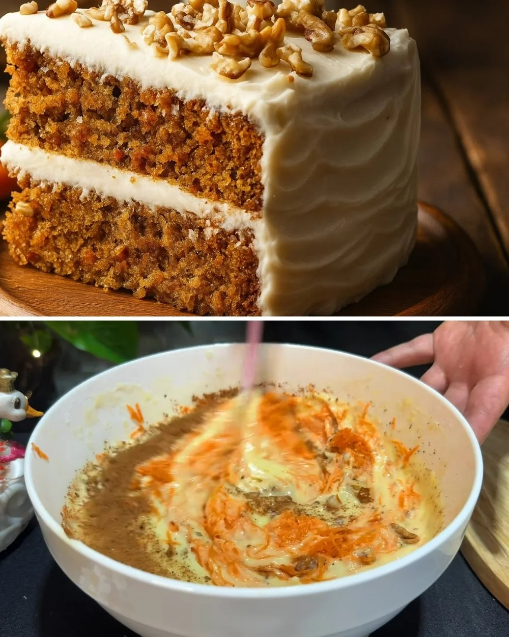 Finom sárgarépás torta friss sárgarépával és ízletes fűszerekkel