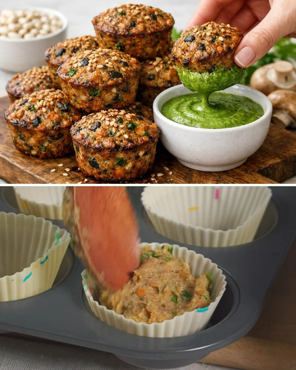 Friss bab muffin egy tányéron, ízletes reggeli vagy édesség.