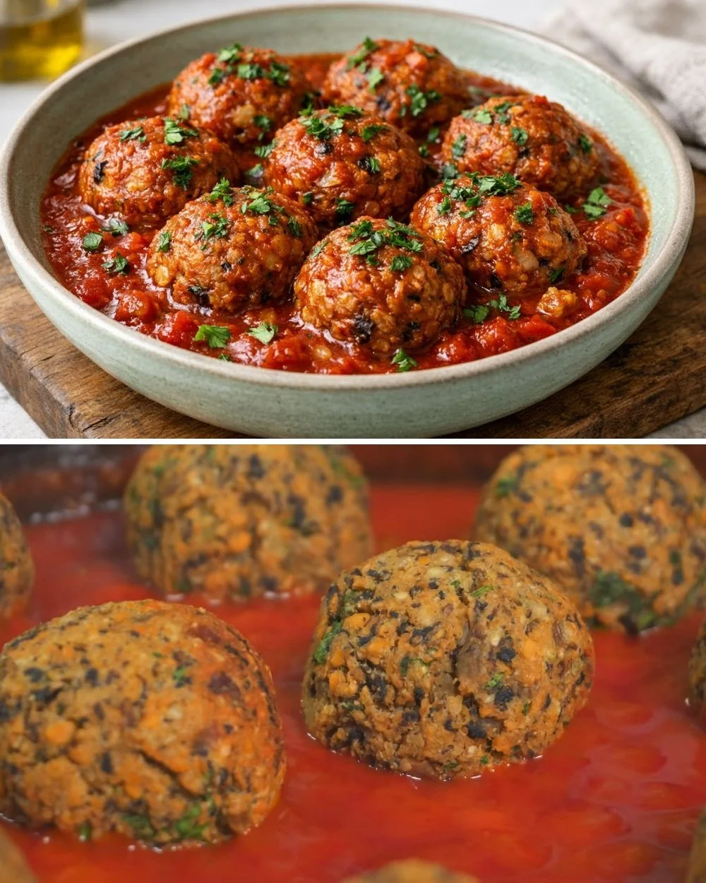 Finom lencsegolyók szószban tálalva, könnyen elkészíthető recept