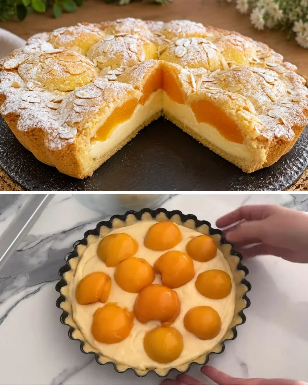 Olasz nyári sütemény recept képe, édes élvezetek az asztalon