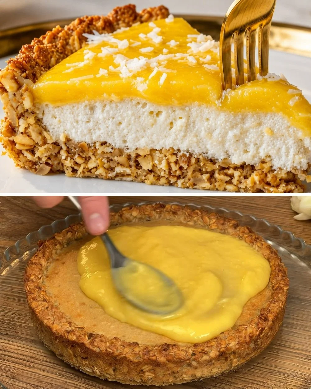 Citromos pite zabpehellyel és túróval, frissítő desszert recept
