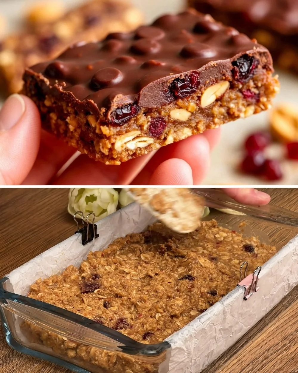 Egészséges zab és dió szeletek, gyors recept