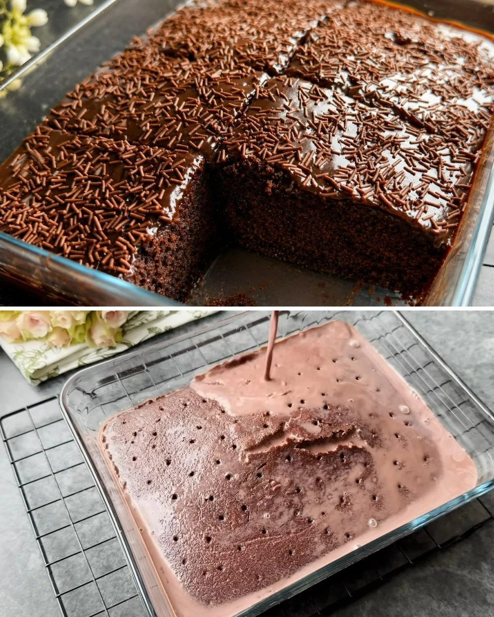 Könnyű csokoládétorta recept puha fudge tortával
