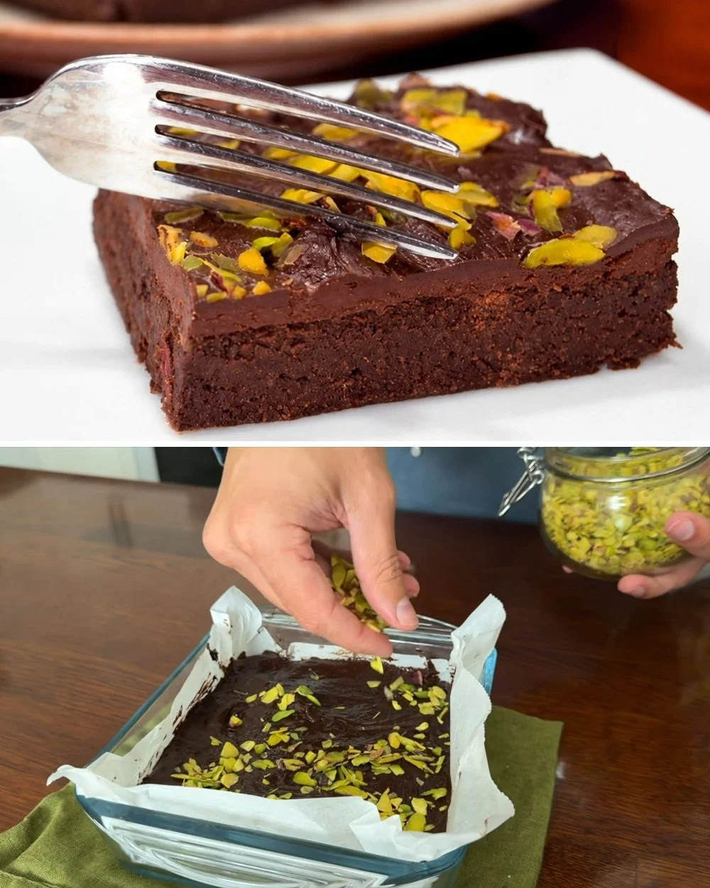Vegán csicseriborsós brownie, egészséges desszert recept