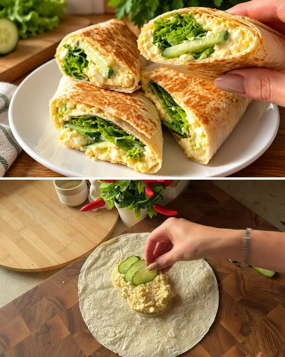 Magas fehérjetartalmú tekercsek reggeli vagy snack opciókhoz