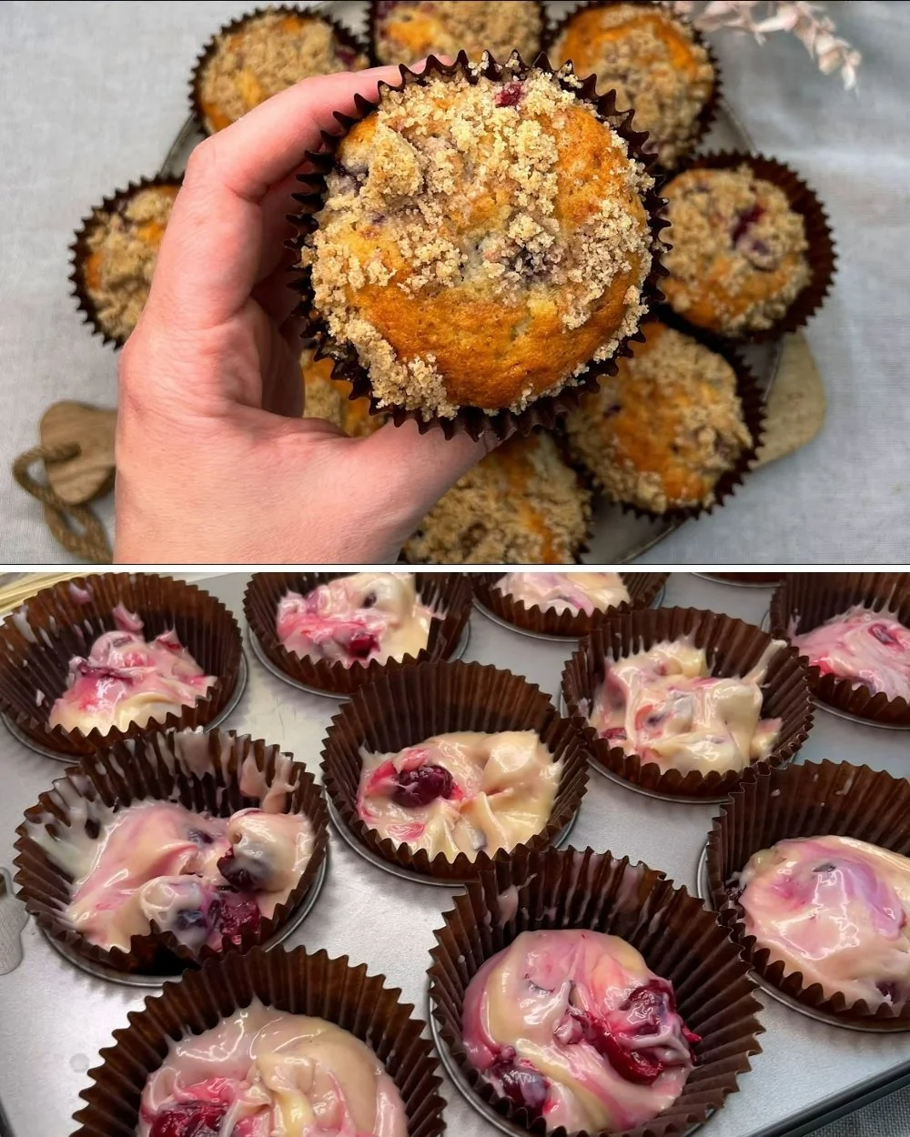 Fagyasztott cseresznyével készült muffin finom és egyszerű recept