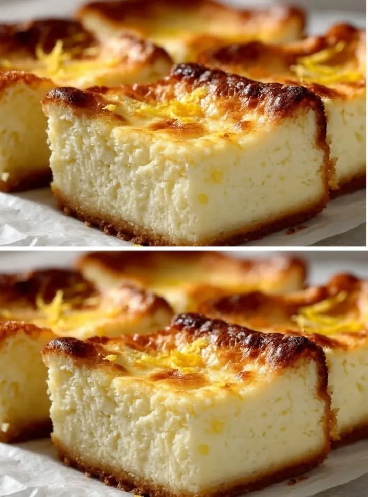 Bűntudatmentes citromos süteményszeletek recept képe