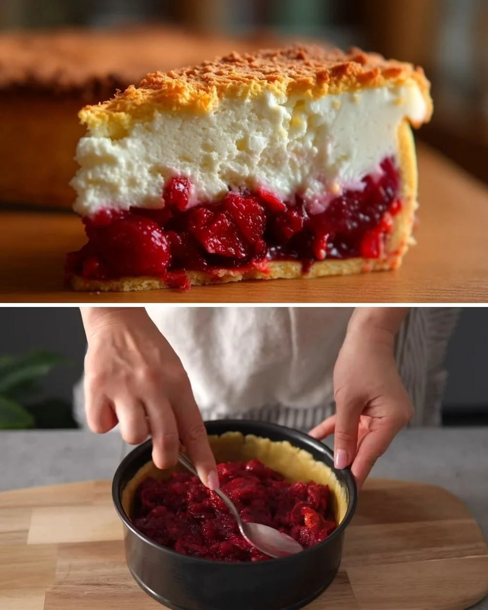 Egyszerű joghurtos cseresznyés torta recept képe