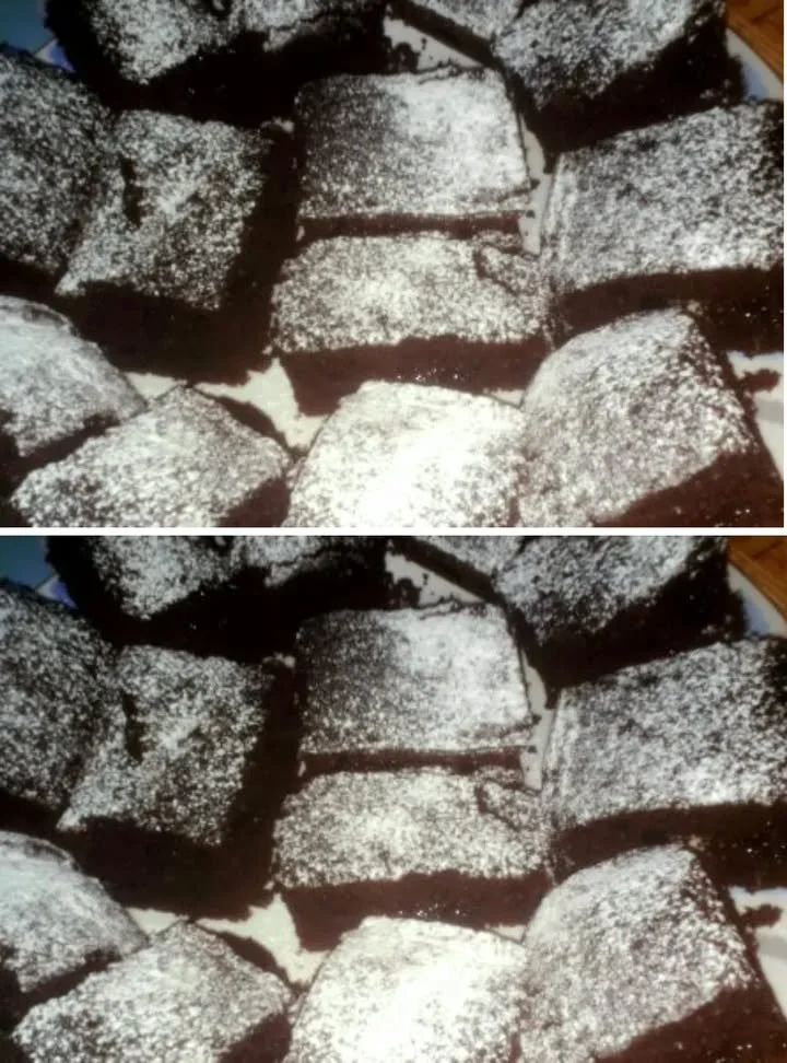 Finom Kakaós Negyzetek desszert tálalva ínycsiklandóan