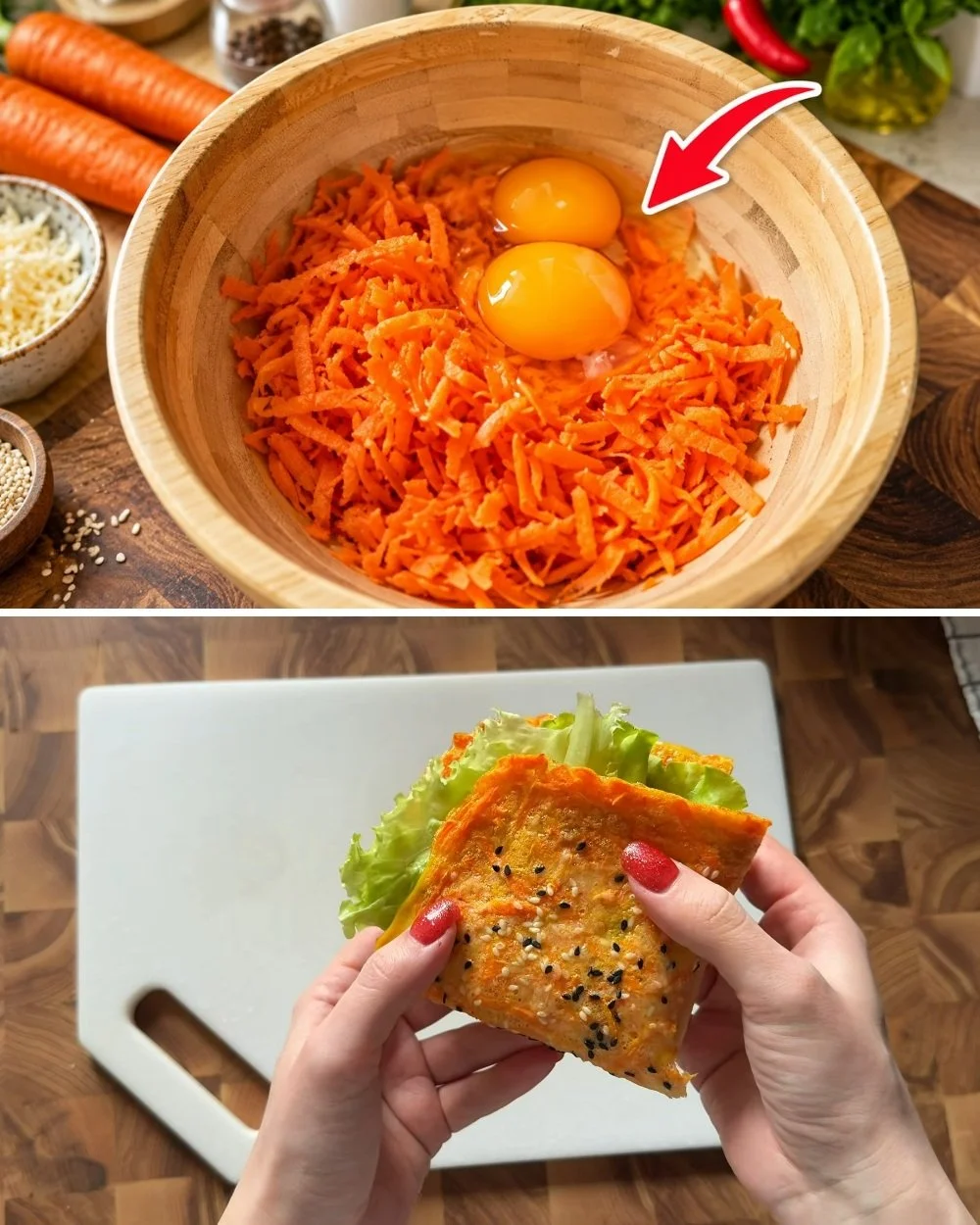 Sárgarépás tojásos vacsora recept, egészséges étkezés fogyáshoz