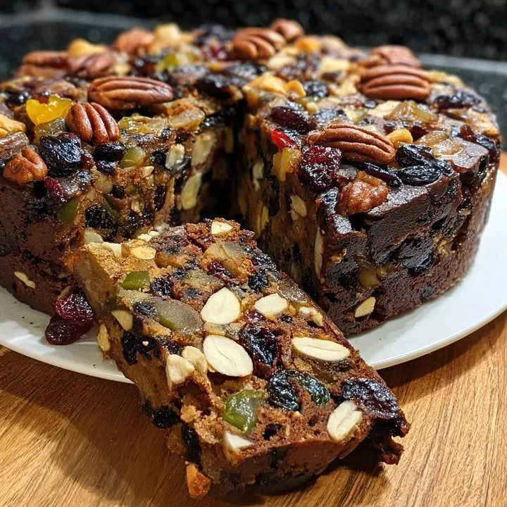 Sűrű téli gyümölcsös-diós sütemény recept és elkészítési folyamat